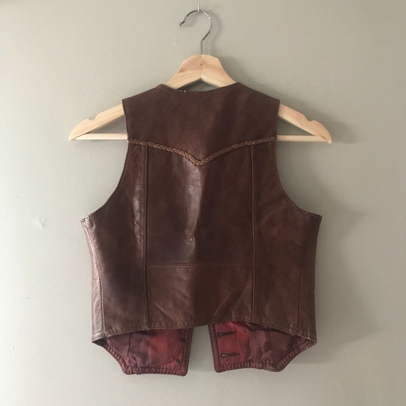 Cordovan vintage leather vest - Picture 2 of 5